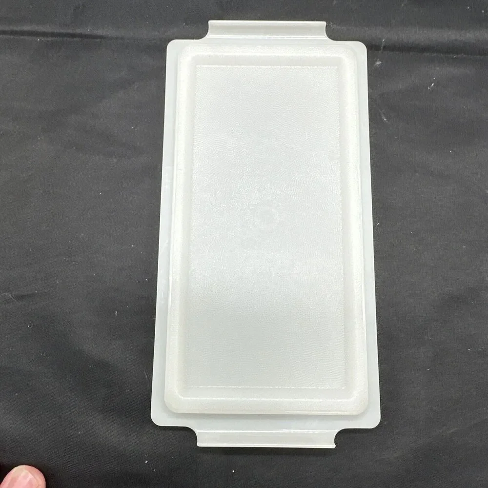 Vintage Tupperware Clear Opaque Butter Dish Keeper 638-4 lid 638-2 bottom